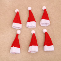 Décorations de Noël : Mini-chapeau en tissu non tissé en forme de sucette ou de boule