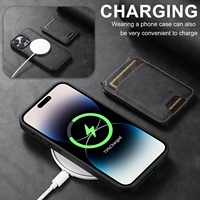 Coque de téléphone SUTENI pour iPhone 18 Pro Max avec chargement sans fil, support magnétique pour cartes, 2-en-1, en similicuir, compatible avec les modèles 17, 16 Plus, 15, 14, 13, 12