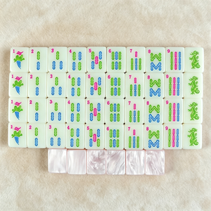 Mahjong Acrílico Retro Americano para 4 Jugadores con 166 Fichas, Juego Portátil con Manivela para Casino y Entretenimiento - Product Image 2