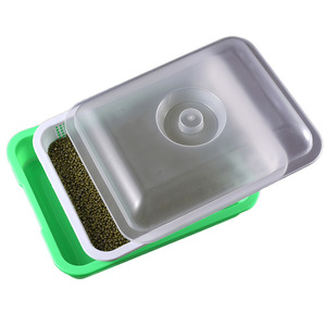 Nursery Trays With Lids Rectangle Resin Reusable For Seedling <b>Vegetables</b> Bean Sprouts Growing - Product Image 2