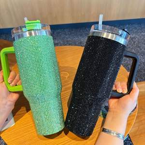 आउटडोर 1200 एमएल बड़ी क्षमता वैक्यूम थर्मोस कप क्रॉस-बॉर्डर 40 औंस हीरा कार कप सक्शन ट्यूब के लिए बर्फ की बर्फ बर्फ की गर्म कप - Product Image 2