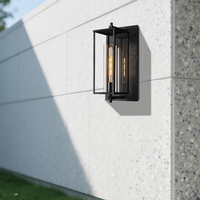 Lampe murale américaine rétro industrielle à cadre extérieur imperméable à l'eau Appliques de cour Balcon Villa Appliques murales extérieures Décoration