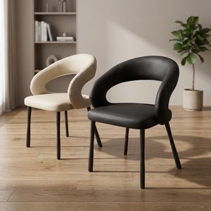Chaise de salon portable en cuir PU moderne, dossier solide, design ergonomique, style contemporain, mobilier d'extérieur, d'école et de maison - Product Image 5