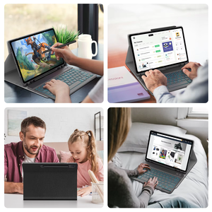 Đối với Samsung Galaxy Tab S9/FE 11 inch có thể tháo rời từ PU da bàn phím trường hợp không dây trẻ em bằng chứng trường hợp máy tính bảng với chủ - Product Image 6