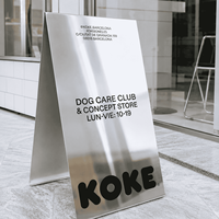 Panneau d'affichage extérieur sur pied en acier inoxydable personnalisé pour café, restaurant et magasin