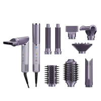 Styler capillaire multifonction pliable 8-en-1 à moteur BLDC haute vitesse, boucleur à air auto-enroulant 110 000 tr/min, sèche-cheveux ionique 1600W, pour coiffure professionnelle en salon
