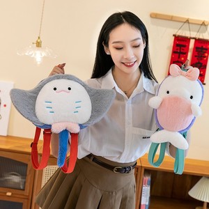 กระเป๋าเป้สะพายหลังตุ๊กตาเต่าทะเลการ์ตูนน่ารัก กระเป๋าสะพายไหล่เด็ก รูปสัตว์ทะเลแบบใหม่ กระเป๋าใส่เหรียญแบบสะพายข้างรูปเต่าขนนุ่ม - Product Image 6
