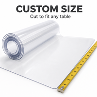 Rouleau de nappe en PVC transparent, imperméable, protection pour table à manger et bureau
