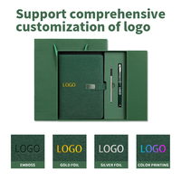 Ensemble de carnet en cuir A5 de qualité supérieure, taille portable, best-seller, personnalisable avec logo, boîte cadeau avec stylo, pour cadeau de remerciement client
