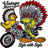 Nouveau Style moto Chopper aile patchs brodés Badge personnalisé fer sur esprit libre moteur motard patchs pour manteau décor
