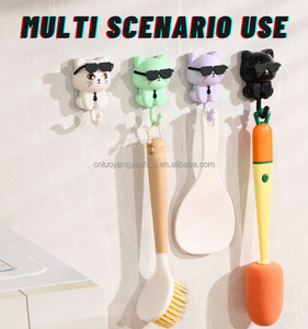 Almacenamiento en el hogar Utilidad Decoraciones de pared Adhesivo creativo Gato Abrigo Titular Perforación Gratis Ganchos para <span class=keywords><strong>llaves</strong></span> Perchas - Product Image 6