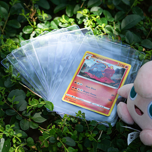 No Closure Premium Clear Plastic <b>Card</b> <b>Holders</b> for <b>Pokemoned</b> <b>Cards</b> 7 Inch Semi-Rigid Protection - Product Image 3