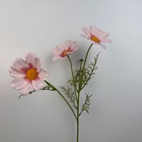 Fleur de marguerite Cosmos blanche en latex à toucher réaliste pour centre de table, arrangement floral, décoration de mariage et de fête