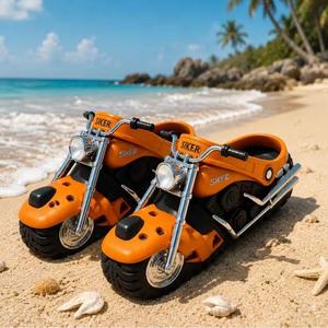 Sandales Sabots Légères et Antidérapantes pour Moto, Orange, Résistantes à l'Eau, avec Tige en PU et Doublure en Maille pour la Marche Décontractée - Product Image 6