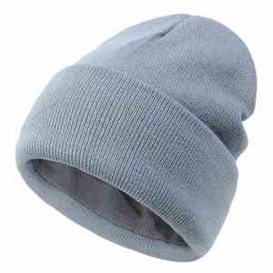 Gorro de Punto Unisex, Color Sólido, con Puño, Forro de Felpa, Etiqueta Personalizada con Logotipo, Gorros de Invierno Cálidos y Suaves para Mujer - Product Image 4