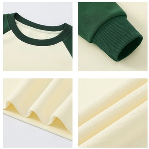 TKAN394D personnalisé hommes surdimensionné poids lourd 100% coton mode patchwork col rond goutte épaule couleur unie à capuche - Product Image 3