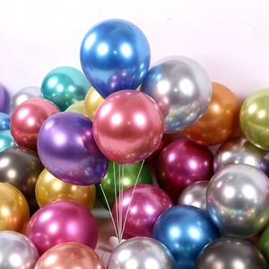 Youlun 50pcs Pack 12 Zoll Metallic Latex Luftballons Party Dekor Alles Gute zum Geburtstag Helium Globos liefert Perle Farbe Chrom Luftballons - Product Image 3
