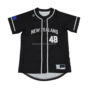 FQ Au NZ kaus bisbol tim Hoodie, pakaian olahraga bisbol kancing penuh, Set seragam bisbol kancing bawah - Product Image 2