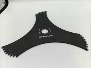 Lame <span class=keywords><strong>de</strong></span> débroussailleuse ondulée 300 mm 3T, alésage 25,4 mm, épaisseur 3,0 mm, en acier robuste pour l'entretien des espaces verts et des zones légèrement infestées d'herbe - Product Image 2