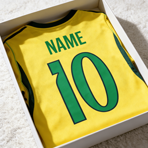 Maillot <span class=keywords><strong>de</strong></span> football personnalisé par sublimation Équipe du Brésil 2026 Respirant 220g Polyester Manches Courtes Séchage Rapide T-<span class=keywords><strong>shirt</strong></span> <span class=keywords><strong>de</strong></span> football OEM - Product Image 1