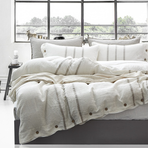 Wholesale <strong>Luxury</strong> <strong>King</strong> <strong>Size</strong> Summer Cotton Linen 4pcs Bed Sheet <strong>Bedding</strong> <strong>Sets</strong> - Product Image 3