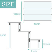 Supports d'affichage en acrylique personnalisés à 3 niveaux, étagères surélevées, présentoirs, accessoires de vitrine, étagères de rangement à plusieurs niveaux pour pot de plante, bijoux, figurine d'action