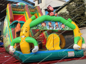 Inflatable Monkey Banana Slide Playground Course Custom logo Inflatable House Rabbit <strong>Balloon</strong> Bouncing Castle Outdoor <strong>Climbing</strong> - Product Image 2