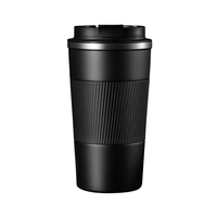 Thermos isotherme portable en acier inoxydable, tasse de voyage à double paroi, tasse à café avec manchon en silicone