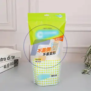 Sacchetti trasparenti per uso domestico per popcorn borsa a chiusura lampo in oro nero