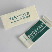 Étiquettes tissées en damassé à coupe droite avec logo de marque personnalisé sans MOQ pour vêtements