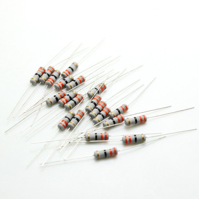 Metal Glaze Resistor 1W 5% 10K 1R 2.2R 4.7K 510K 100K 3M 1W 1% Axial Leaded Through Hole Resistors