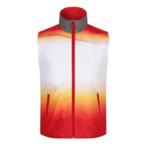 Chaleco deportivo para exteriores, reflectante con degradado de color en todo el cuerpo, con patrón de rayas, material fino para uso recreativo - Product Image 3