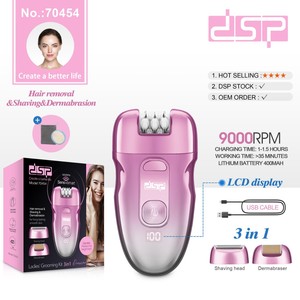 Depiladora eléctrica 3 en 1 para mujer DSP con afeitadora y lima para pies para depilación corporal y cuidado de pedicura - Product Image 5