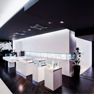 Giá đỡ trưng bày trang sức cao cấp sang trọng, được trang trí đèn LED & thiết kế logo tùy chỉnh cho kệ trưng bày - Product Image 1