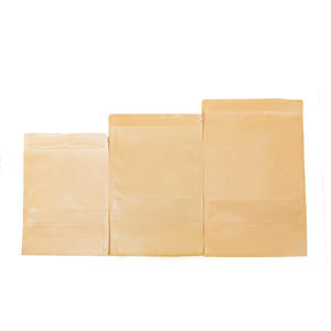 Bolsa de papel Kraft con cremallera y logotipo impreso al por mayor, bolsa con cierre de cremallera sellada de grado alimenticio personalizable con ventana transparente - Product Image 4