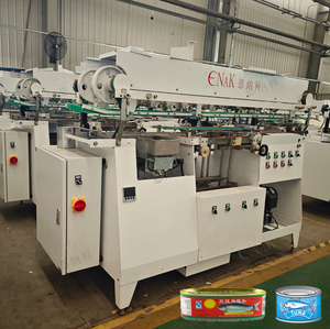 Máquina de etiquetado de latas de pegamento húmedo completamente automática para frijoles atún enlatado comida enlatada <span class=keywords><strong>bebida</strong></span> de leche de coco - Product Image 1