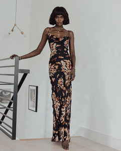 Donne di colore Dei Vestiti di Estate Maxi Vestito <span class=keywords><strong>Lungo</strong></span> Backless Sexy Delle Ragazze di Fiore Abiti Casual - Product Image 2