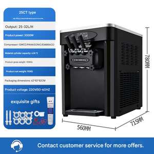 Machine à crème glacée molle professionnelle pour restaurants de restauration rapide et équipement de cuisine - Product Image 2