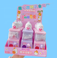 Machine à bonbons gélifiés en plastique amusante, jouet pour enfants, décoration de bureau mignonne en forme de lapin, cadeau DIY avec bonbons