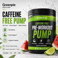 Greenpie OEM Marque Privée Sportive Supplément Alimentaire Pastèque Citron Vert Sans Caféine Pré-Entraînement Poudre Stimulante