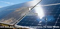 Verre photovoltaïque Re-YINCAI de qualité industrielle à nano-revêtement autonettoyant anti-poussière, antistatique en 2 parties, pureté 99,99 %, réduit le nettoyage