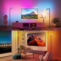 Lampe de sol RGB d'angle à éclairage ascendant, lumière d'ambiance LED pour salle de jeux, chambre à coucher, salon, décoration moderne