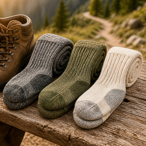 <b>Merino</b> Wool <b>Men</b> Crew <b>Socks</b> Thermal <b>Socks</b> - Athletic <b>Socks</b> for <b>Men</b>, Suitable for Hiking,Trekking,Camping - Product Image 4