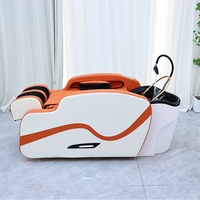 Fauteuil de lavage de cheveux électrique entièrement automatique avec massage et vapeur pour spa capillaire et salon de beauté