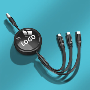 Vente en gros de haute qualité <span class=keywords><strong>3</strong></span> en <span class=keywords><strong>1</strong></span> Ligne de données de charge rétractable Logo personnalisé Cadeau d'affaires Ensemble de chargeur rapide de luxe Cadeaux promotionnels - Product Image 3