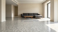 Carreaux de sol en terrazzo modernes en gros, revêtement de sol en blocs artificiels pour salon intérieur