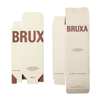 Boîte en carton personnalisée biodégradable auto-élevante faite à la main, petite, couleur unie, imprimée recto-verso, pour emballage cosmétique, crème pour le visage