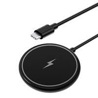 Nuevo Cargador Inalámbrico Magnético Rápido de 15W, Ultra Delgado y Portátil, con USB Tipo-C para Accesorios de Smartphones