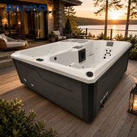 Bain froid et chaud à double zone personnalisé, bain de glace, spa chauffé, piscine d'hydrothérapie pour projets de bien-être commerciaux