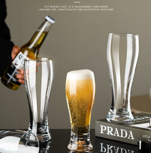 Vaso de Cerveza Transparente Extra Grande con Lámina de Oro de Lujo |   Ecológico, Capacidad de 201-300 ml |   Estilo minimalista |   Venta al por Mayor para Bares y Hoteles - Product Image 2